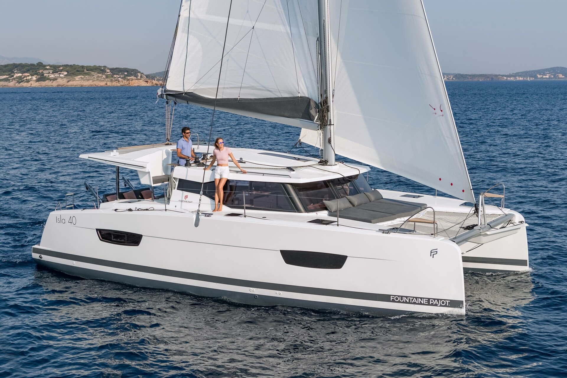 Steuerbord Aussenaufnahme der Isla 40 "Laja" in Can Pastilla auf Mallorca