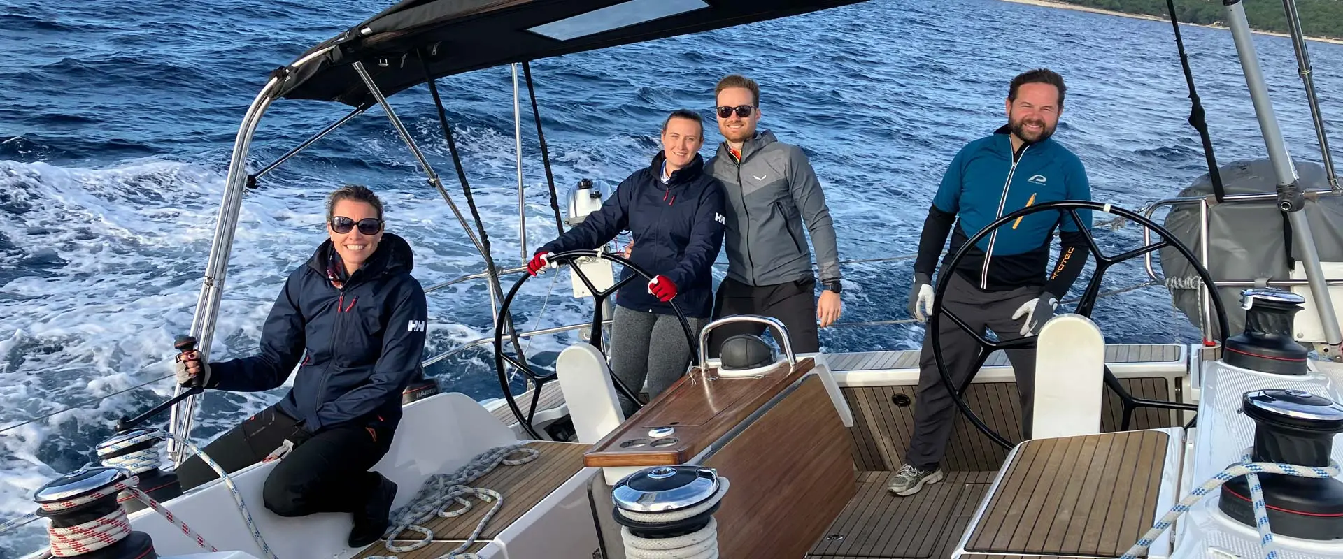Crew sailing